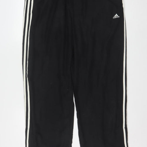 Adidas Men's Black XL Track Pants with Side Stripes