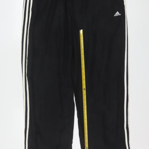 Adidas Men's Black XL Track Pants with Side Stripes