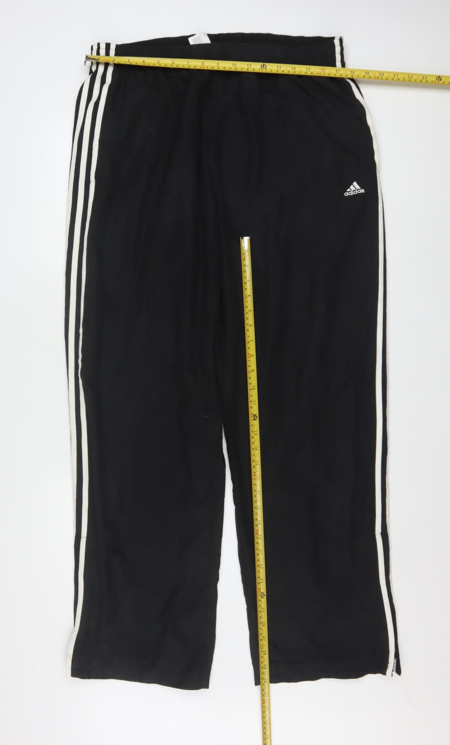 Adidas Men's Black XL Track Pants with Side Stripes