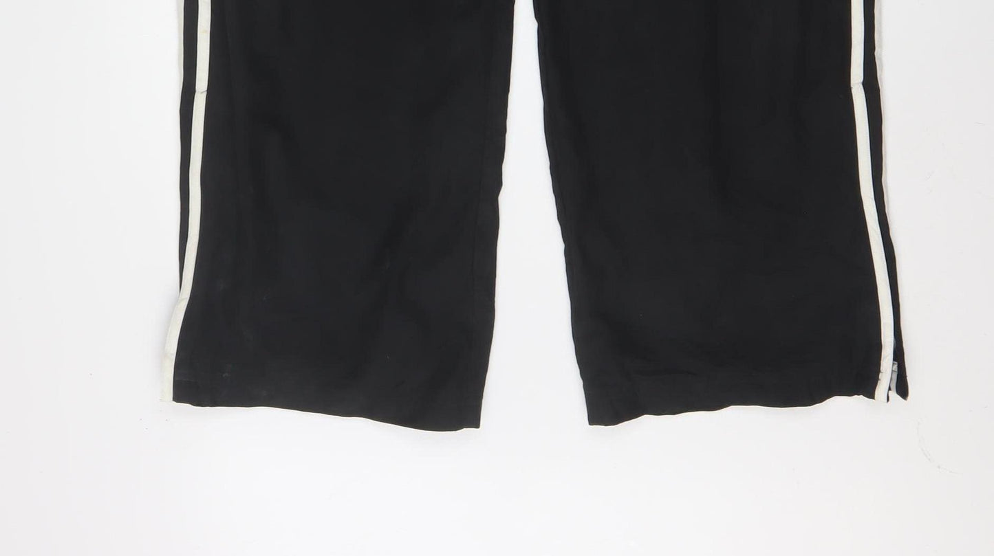 Adidas Men's Black XL Track Pants with Side Stripes