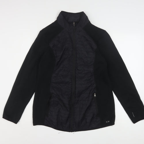 Champion Womens Black XL Windbreaker Jacket Lightweight Full Zip