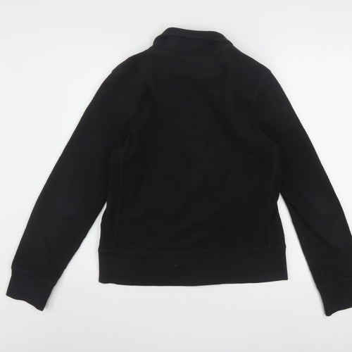 Puma Women Black Fleece Track Jacket Size 12 Full Zip Lightweight