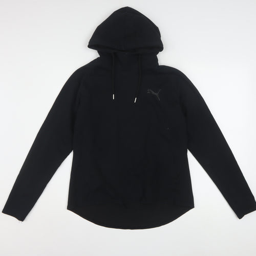 Puma Women Black Size 14 Pullover Hoodie Sweatshirt