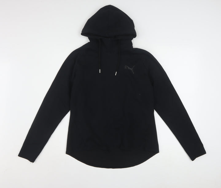 Puma Women Black Size 14 Pullover Hoodie Sweatshirt