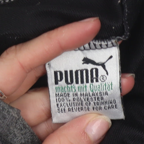 Puma Women Black Purple Green Bomber Jacket Size 12 Polyester Colourblock