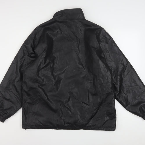 Dunlop Motorsport Mens Black L Windbreaker Jacket Full Zip Polyester