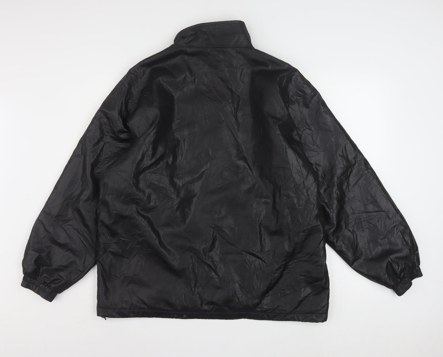 Dunlop Motorsport Mens Black L Windbreaker Jacket Full Zip Polyester