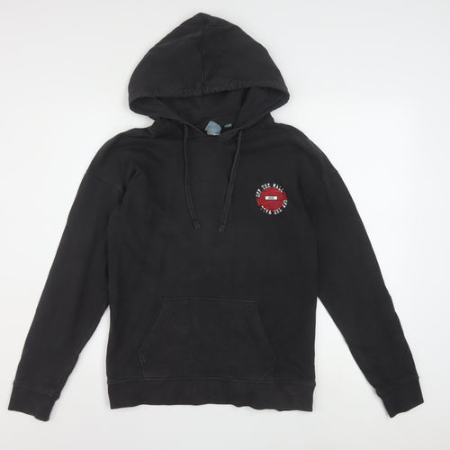 Vans Men's Black Pullover Hoodie S Graphic Logo Skate Fleece