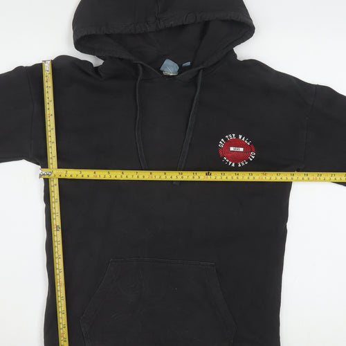 Vans Men's Black Pullover Hoodie S Graphic Logo Skate Fleece