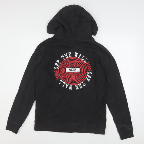Vans Men's Black Pullover Hoodie S Graphic Logo Skate Fleece