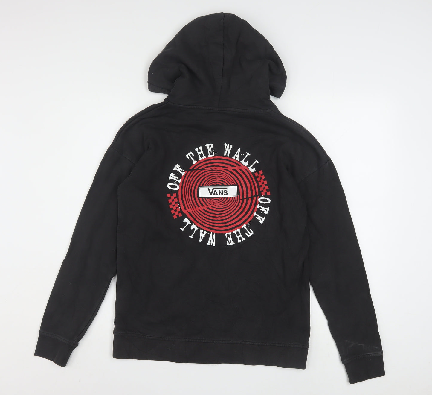 Vans Men's Black Pullover Hoodie S Graphic Logo Skate Fleece