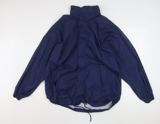 Adidas Women's Blue Size 12 Windbreaker Lightweight Jacket