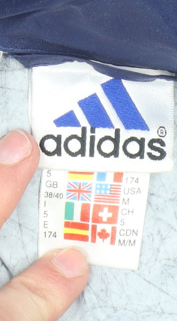 Adidas Women's Blue Size 12 Windbreaker Lightweight Jacket