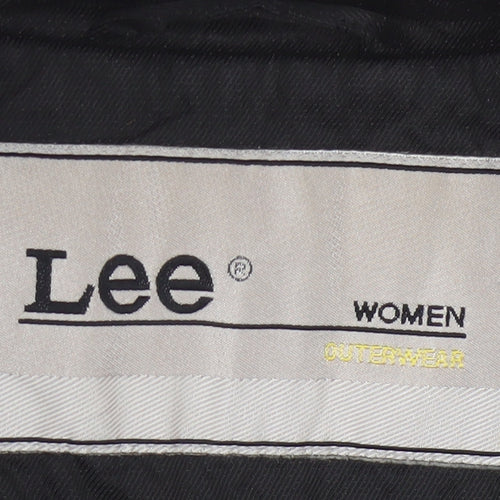 Lee Women Black Small Biker Jacket with Zip Detail