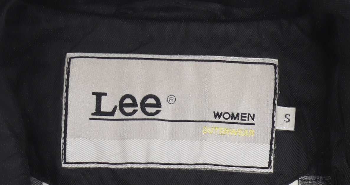 Lee Women Black Small Biker Jacket with Zip Detail