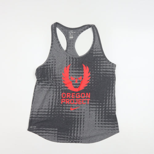 Nike Womens Grey Oregon Project Dri-Fit Racerback Tank Top L