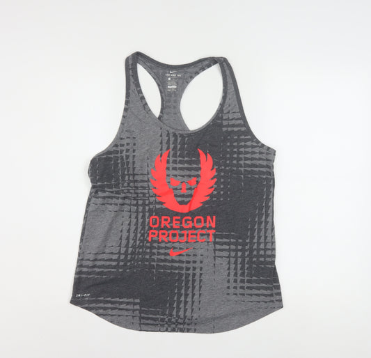 Nike Womens Grey Oregon Project Dri-Fit Racerback Tank Top L