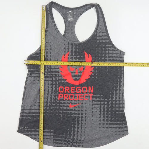 Nike Womens Grey Oregon Project Dri-Fit Racerback Tank Top L