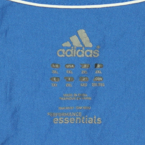 Adidas Men's Blue 2XL Climalite Performance Essentials T-Shirt