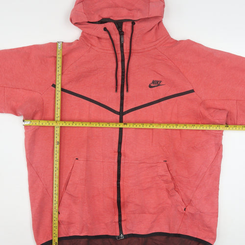 Nike Men's Red Full Zip Hoodie L Regular Sports Style
