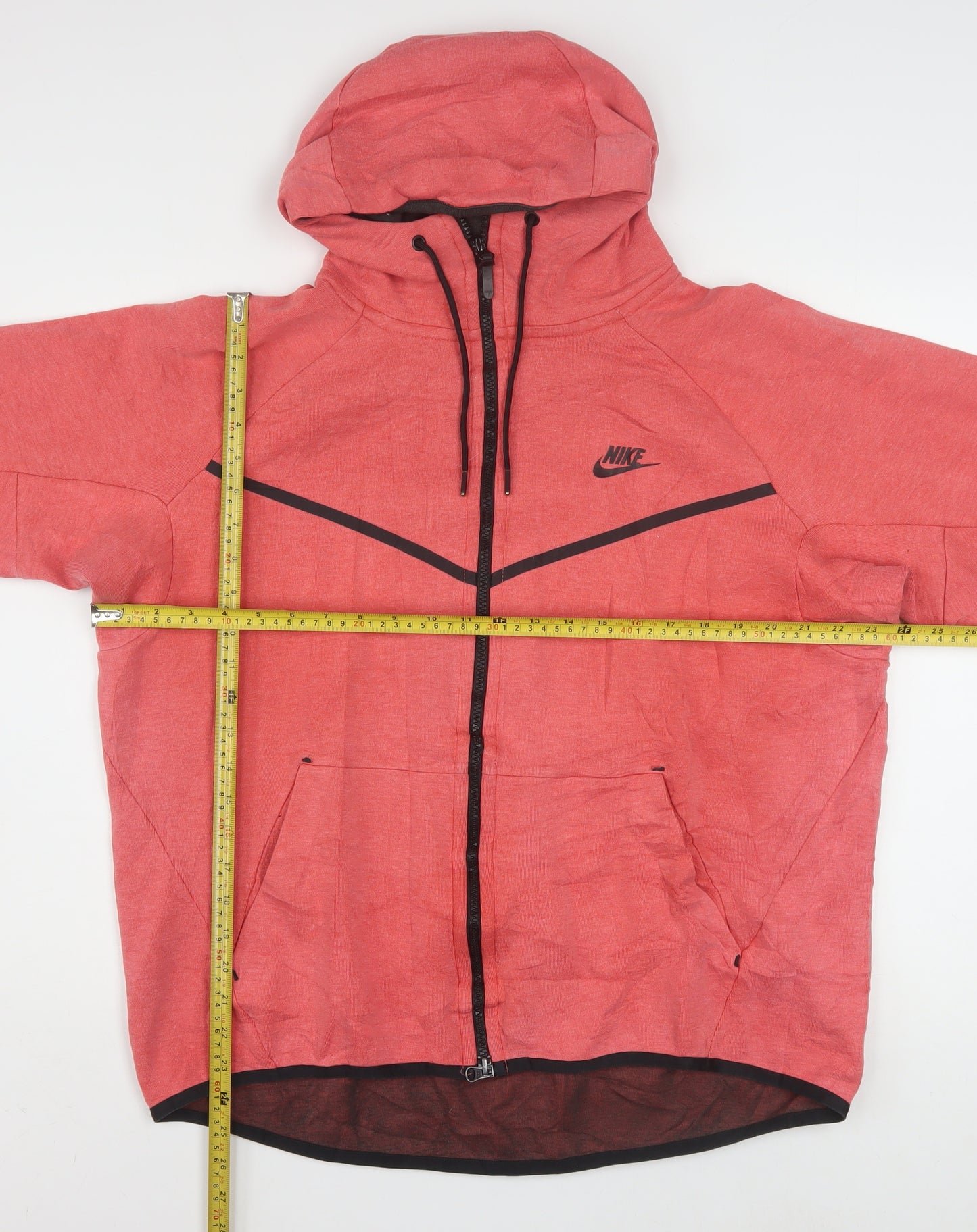 Nike Men's Red Full Zip Hoodie L Regular Sports Style