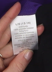 Danskin Now Women's Purple Black Zip-Up Casual Jacket Size L 12–14