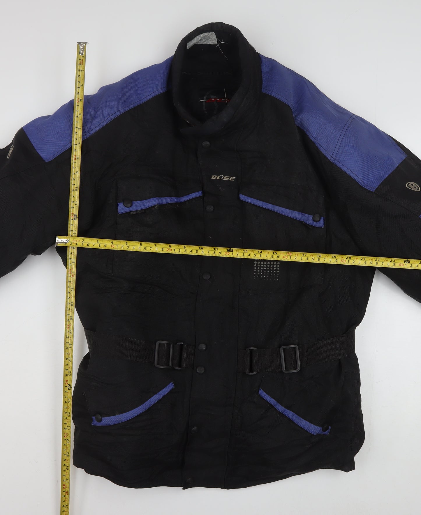 Büse Men's Black 2XL Motorcycle Jacket with Belted Design