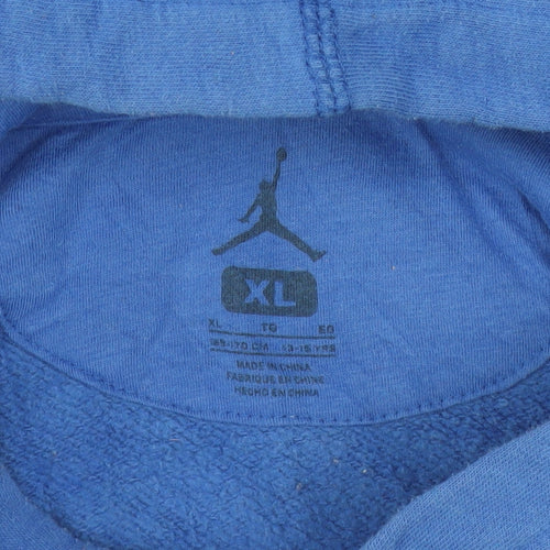 Nike Air Jordan Blue Boys Pullover Hoodie XL 13-15 Years Basketball Logo