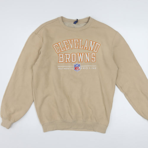 H&M Divided Men's Beige Cleveland Browns Sweatshirt XS Pullover