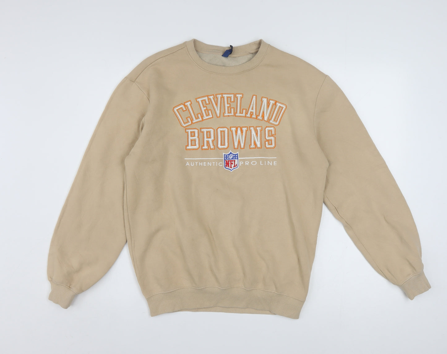 H&M Divided Men's Beige Cleveland Browns Sweatshirt XS Pullover