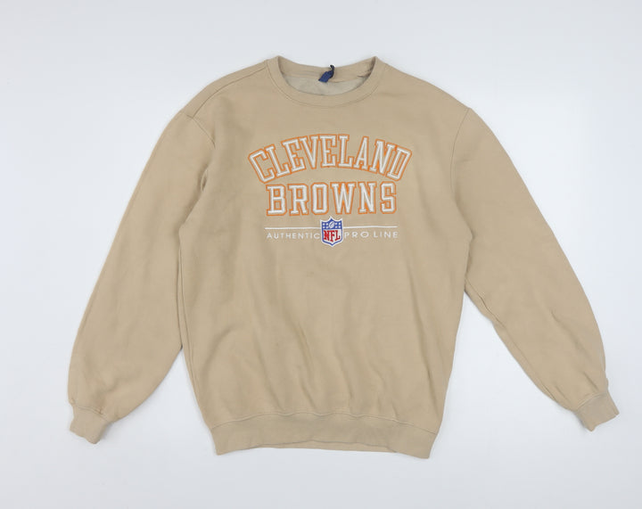 H&M Divided Men's Beige Cleveland Browns Sweatshirt XS Pullover
