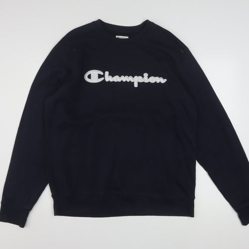Champion Men's Black L Crew Neck Pullover Sweatshirt