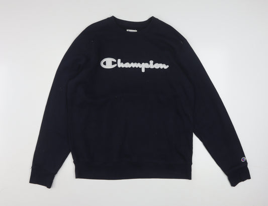 Champion Men's Black L Crew Neck Pullover Sweatshirt