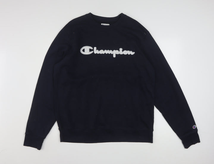 Champion Men's Black L Crew Neck Pullover Sweatshirt