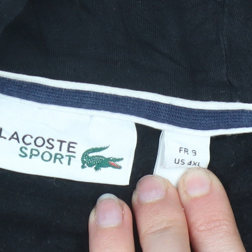Lacoste Men’s Black 4XL Full Zip Hoodie Sweatshirt