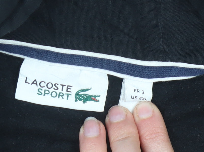 Lacoste Men’s Black 4XL Full Zip Hoodie Sweatshirt