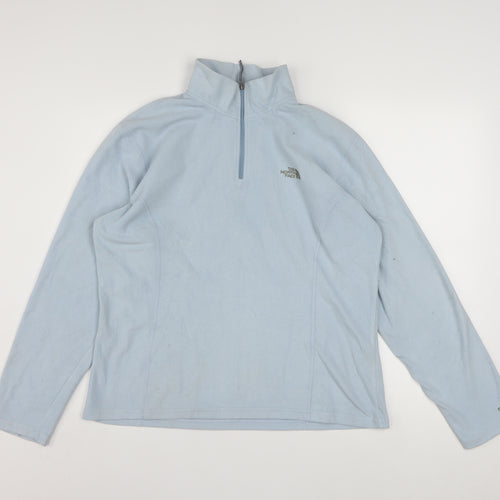 The North Face Womens Blue Fleece 1/4 Zip Pullover Sweatshirt XL
