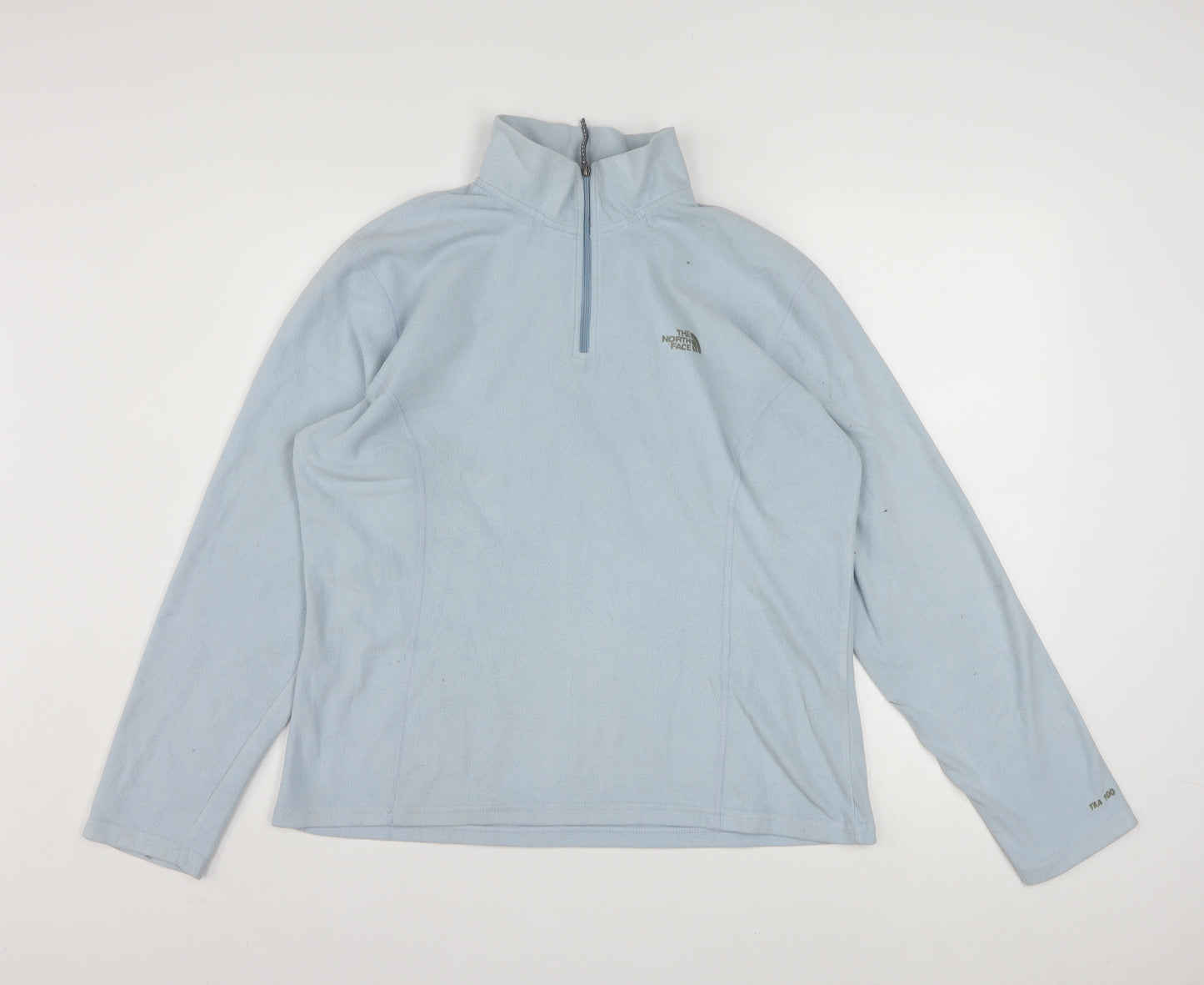 The North Face Womens Blue Fleece 1/4 Zip Pullover Sweatshirt XL