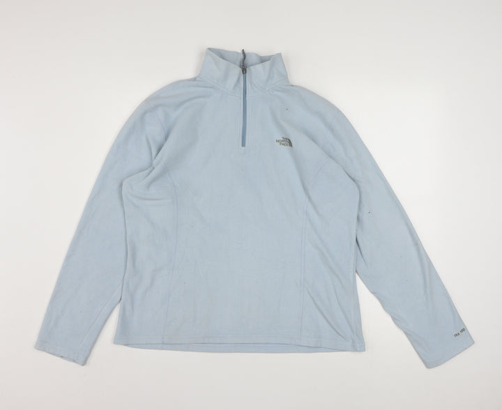 The North Face Womens Blue Fleece 1/4 Zip Pullover Sweatshirt XL