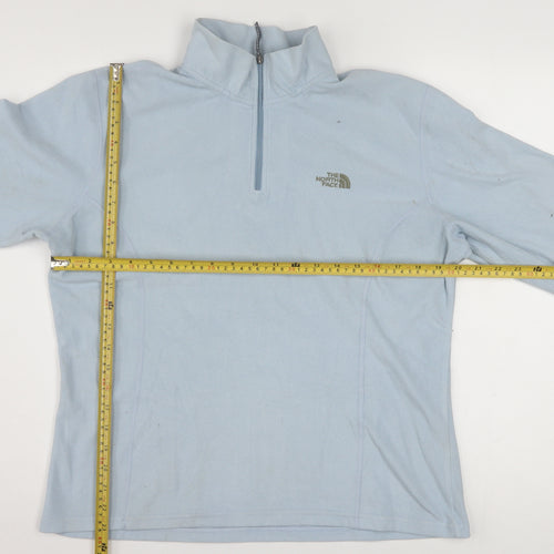 The North Face Womens Blue Fleece 1/4 Zip Pullover Sweatshirt XL