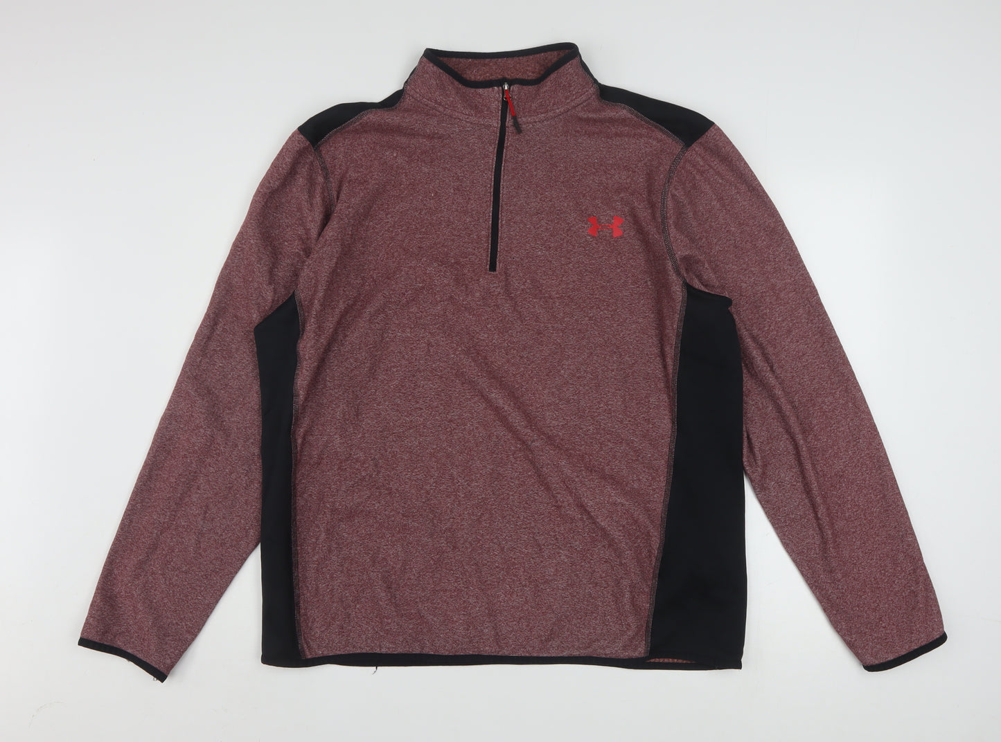 Under Armour Men's Red XL 1/4 Zip Pullover ColdGear Sweatshirt