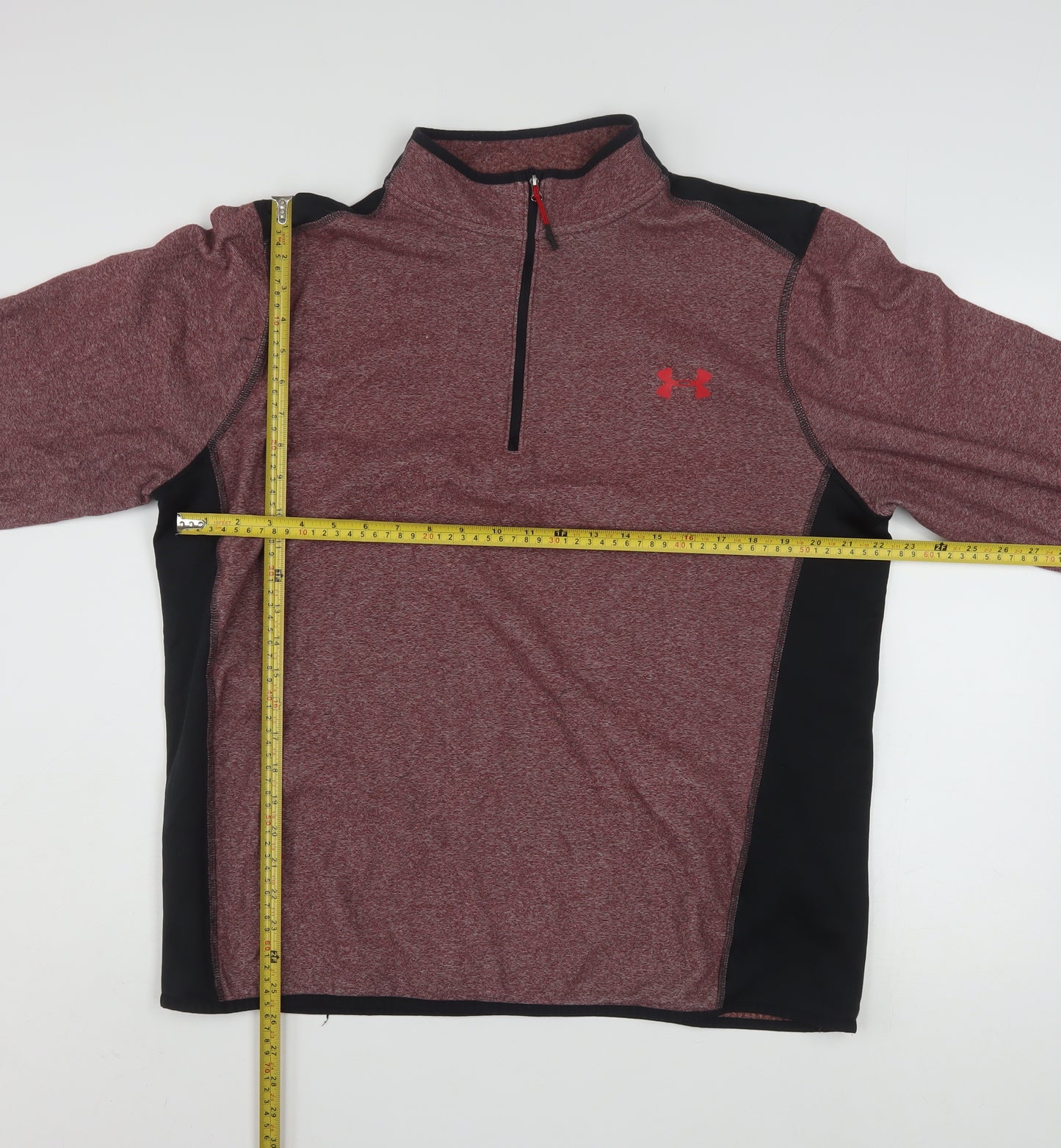 Under Armour Men's Red XL 1/4 Zip Pullover ColdGear Sweatshirt