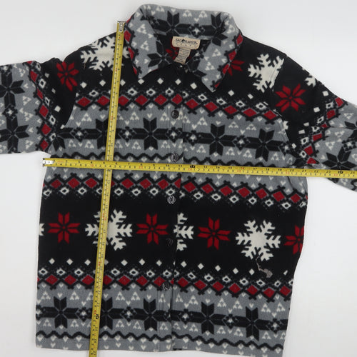 Sag Harbor Women’s Multicoloured Fleece Jacket M Winter Fair Isle Pattern