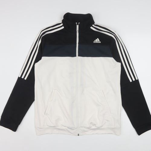 Adidas Women's Black White Climalite Track Jacket Size 16