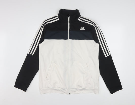 Adidas Women's Black White Climalite Track Jacket Size 16