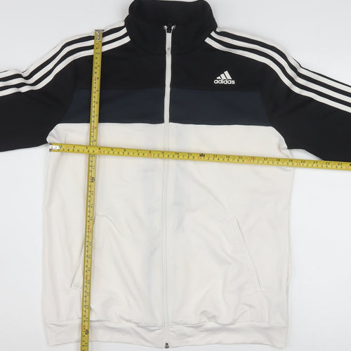 Adidas Women's Black White Climalite Track Jacket Size 16