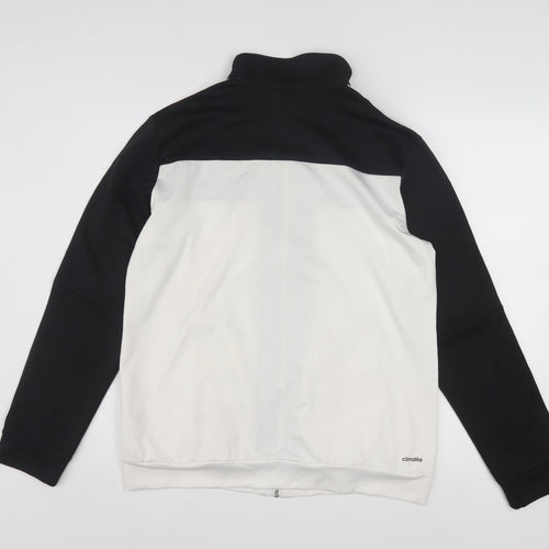 Adidas Women's Black White Climalite Track Jacket Size 16