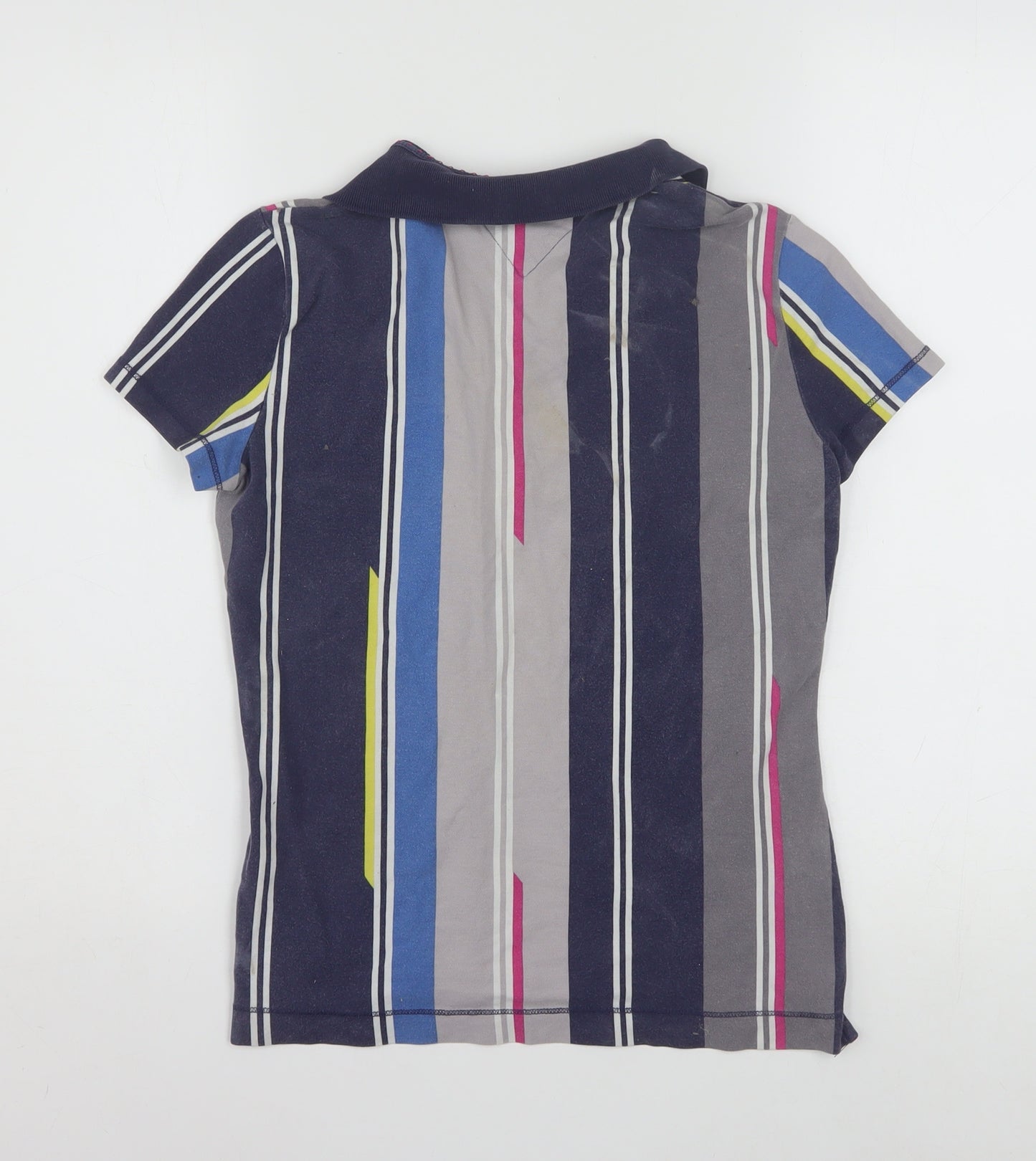 Tommy Hilfiger Women's Multicoloured Striped Polo Shirt Size M