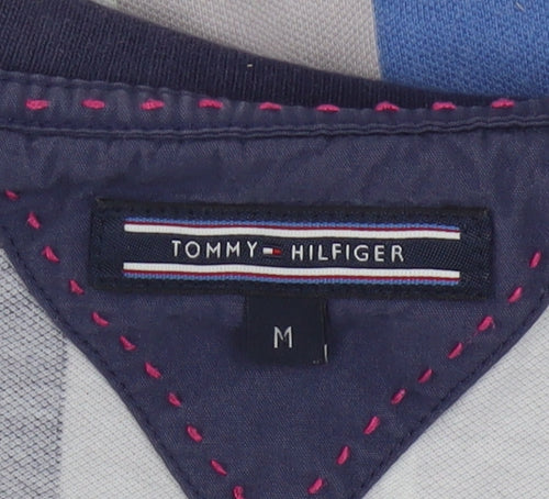 Tommy Hilfiger Women's Multicoloured Striped Polo Shirt Size M