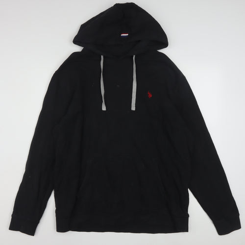 U.S. Polo Assn. Men's Black 3XL Pullover Hoodie with Logo